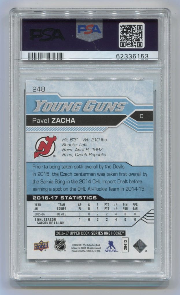 2016-17 Upper Deck #248 Pavel Zacha PSA 10 (Rookie)