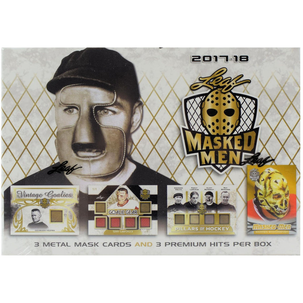 2017 18 Leaf Masked Men Hockey Hobby Box Eastridge Sports Cards
