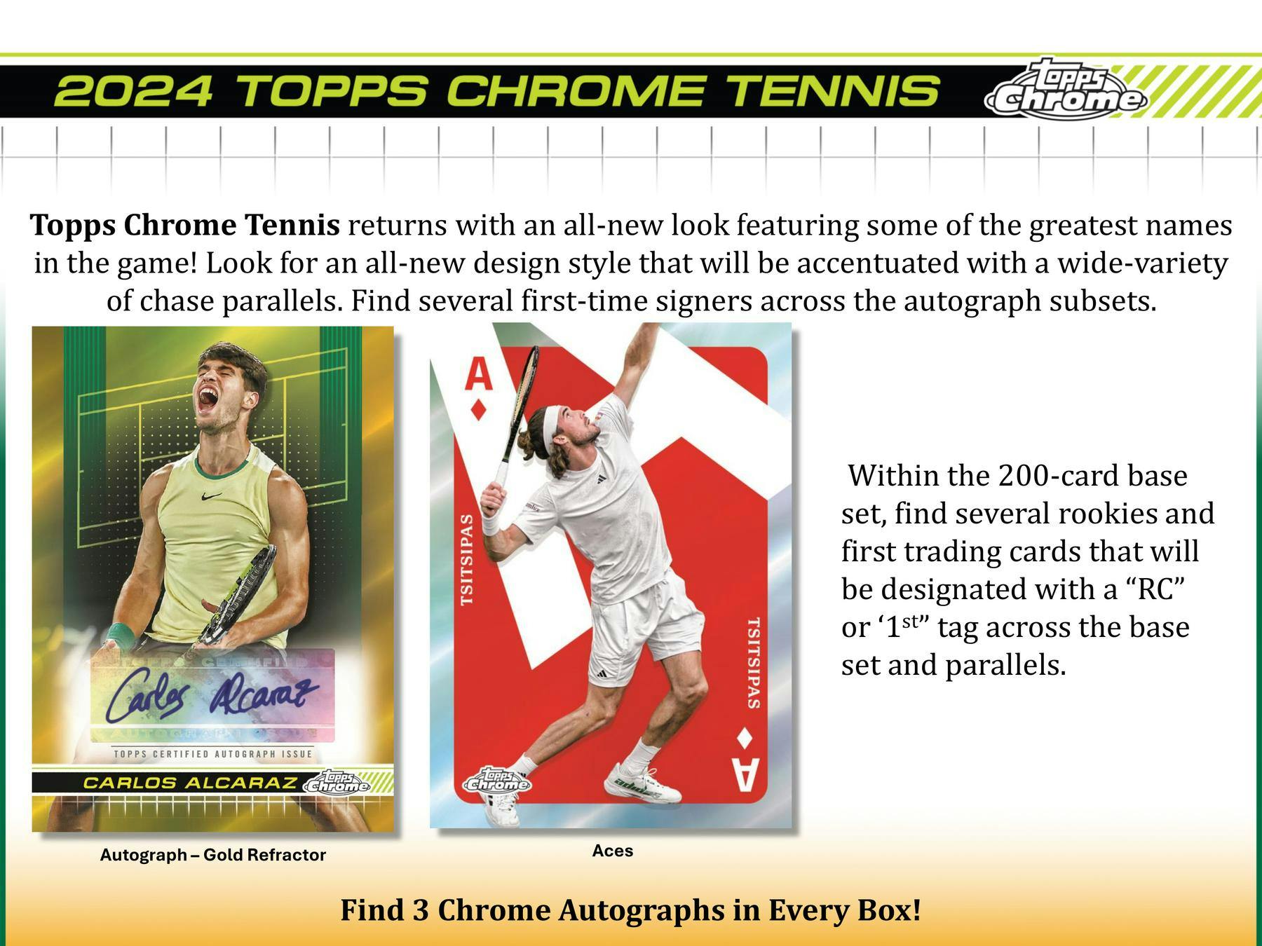 2024 Topps Chrome Tennis Hobby Pack | Eastridge Sports Cards