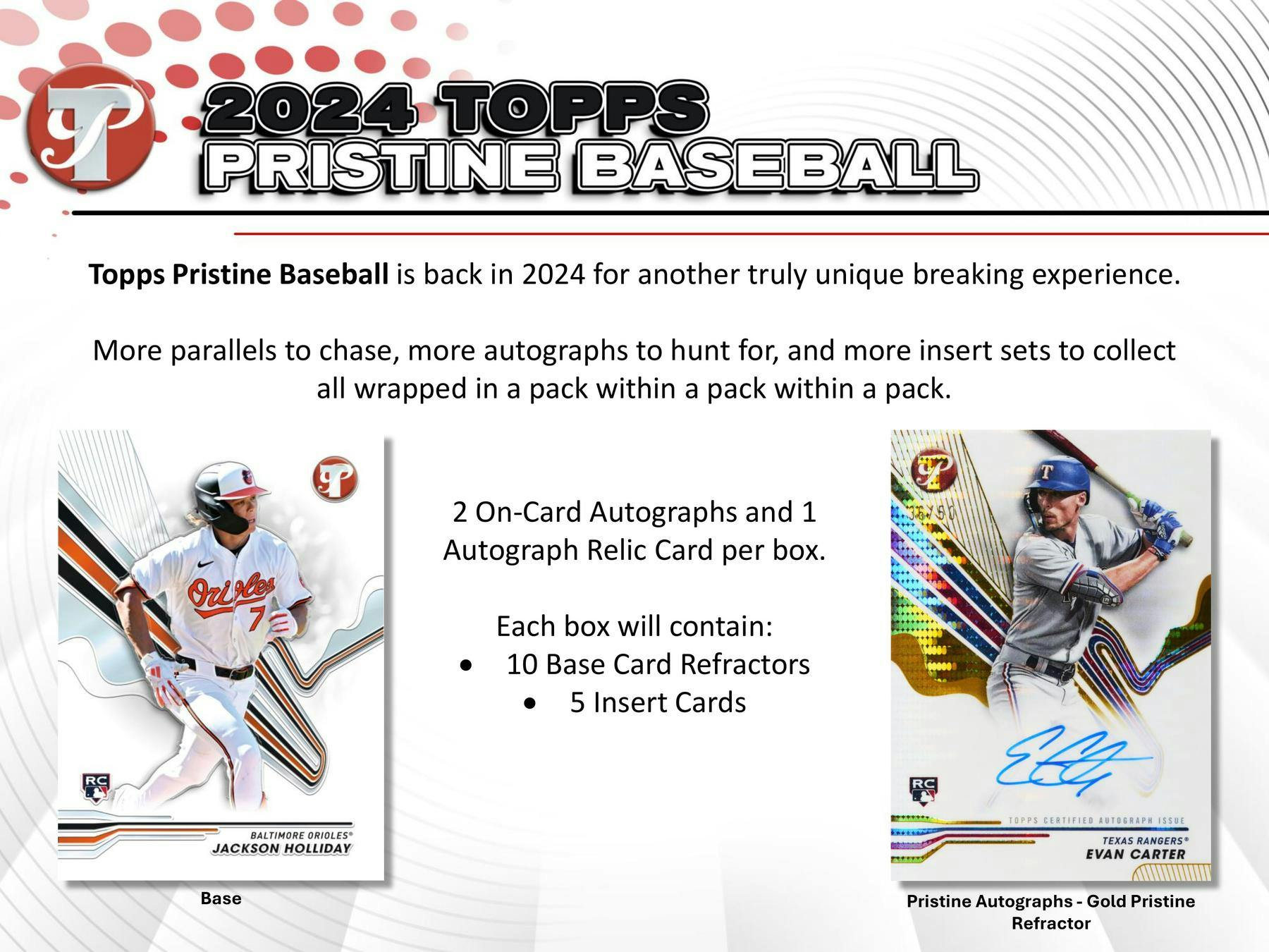 2024 Topps Pristine Baseball Hobby Pack | Eastridge Sports Cards