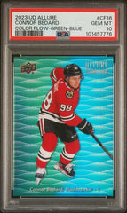 2023-24 Upper Deck Allure Color Flow Green Blue #CF16 Connor Bedard PSA 10 (Rookie) | Eastridge Sports Cards