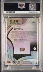 2021-22 Upper Deck Allure Jersey Autographs Blue Line #108 Mason McTavish #38/75 PSA 8 (Rookie) | Eastridge Sports Cards