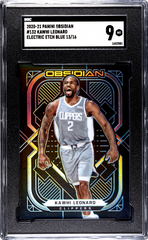 2020-21 Panini Obsidian Electric Etch Blue #132 Kawhi Leonard #13/16 SGC 9 | Eastridge Sports Cards