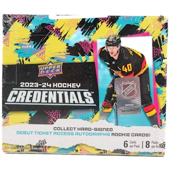 2023-24 Upper Deck Credentials Hockey Hobby Box | Eastridge Sports Cards