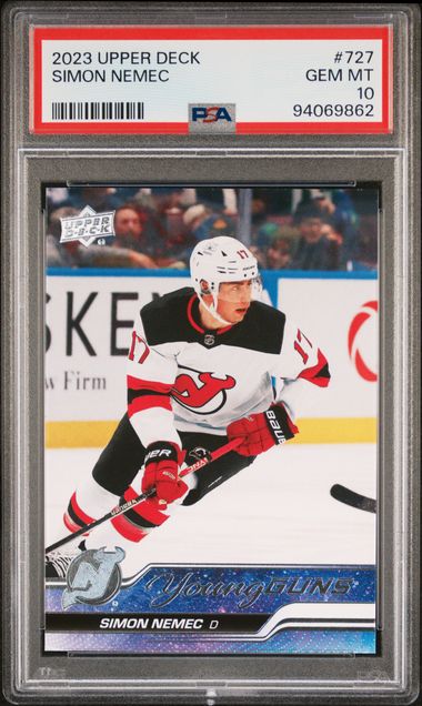 2023-24 Upper Deck #727 Simon Nemec PSA 10 (Rookie) | Eastridge Sports Cards