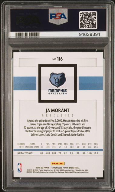 2019-20 Panini Chronicles #116 Ja Morant PSA 9 (Rookie) | Eastridge Sports Cards