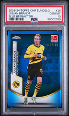 2023-24 Topps Chrome Bundesliga Blue Refractors #26 Julian Brandt #140/175 PSA 10 | Eastridge Sports Cards