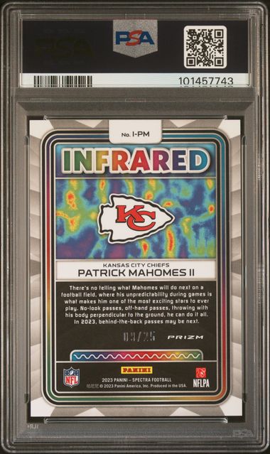 2023 Panini Spectra Infrared Meta #21 Patrick Mahomes II #09/25 PSA 9 | Eastridge Sports Cards