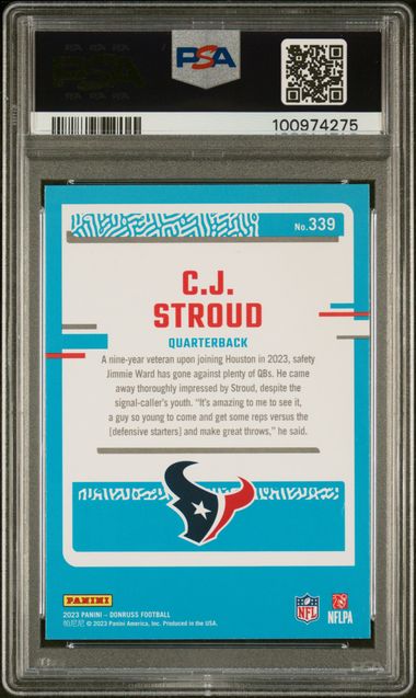 2023 Donruss Press Proof Blue #339 CJ Stroud PSA 8 (Rookie) | Eastridge Sports Cards