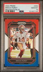 2022 Panini Prizm Red White and Blue #353 Brock Purdy PSA 10 (Rookie) | Eastridge Sports Cards