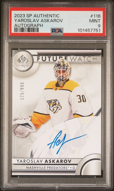 2023-24 SP Authentic #116 Yaroslav Askarov #525/999 PSA 9 (Rookie) | Eastridge Sports Cards