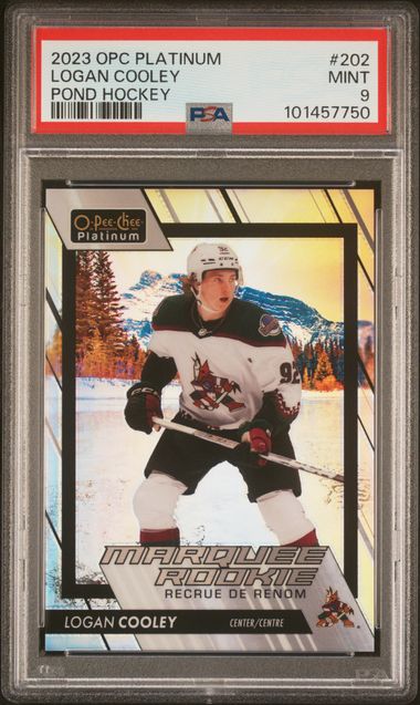 2023-24 O-Pee-Chee Platinum Pond Hockey #202 Logan Cooley PSA 9 (Rookie) | Eastridge Sports Cards