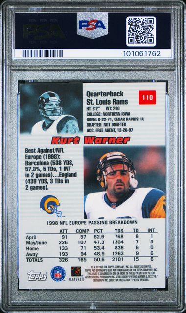 1999 Bowman's Best #110 Kurt Warner PSA 9 (Rookie) | Eastridge Sports Cards