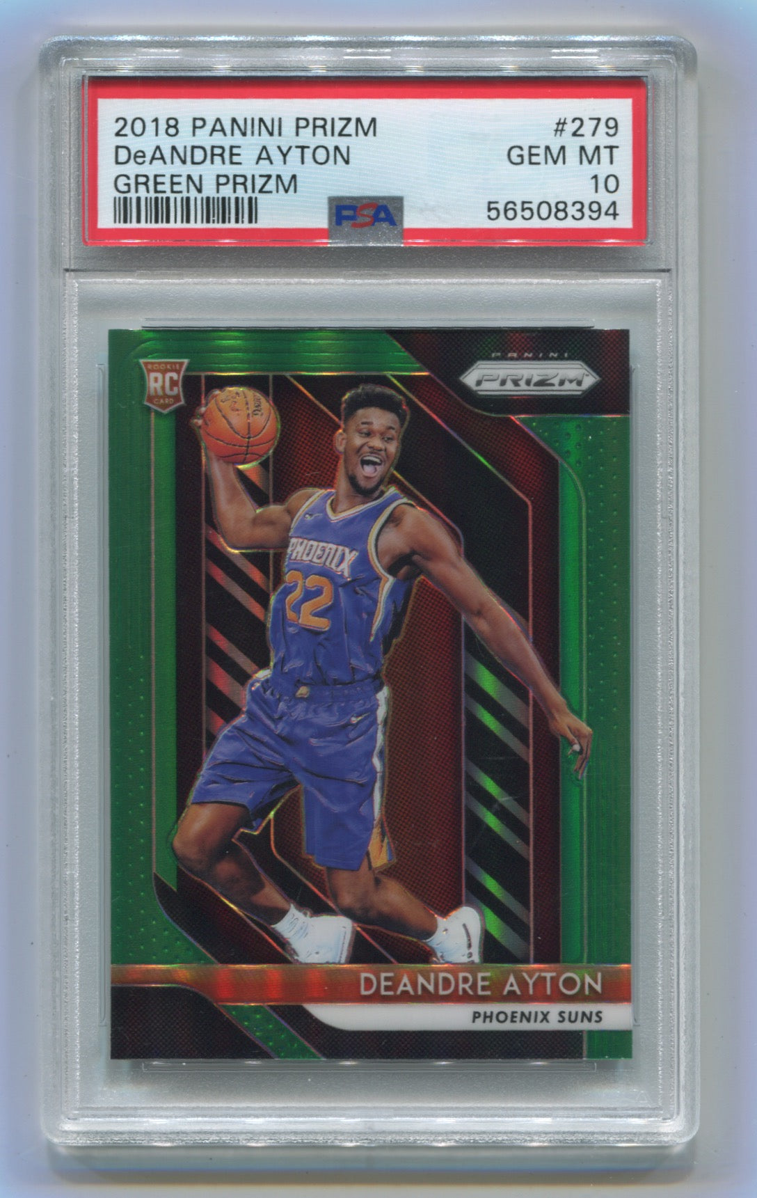 2018-19 Panini Prizm Green Prizm #279 Deandre Ayton PSA 10 (Rookie)