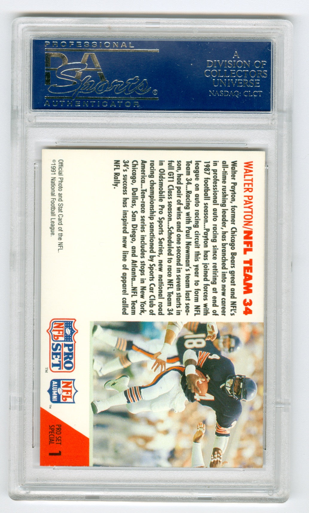 1991 Pro Set #1 Walter Payton Autograph PSA/DNA Authentic | Eastridge Sports Cards