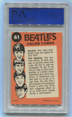 1964 O-Pee-Chee The Beatles Color #61 Paul, George, John and Ringo - Paul Speaking PSA 9(OC) | Eastridge Sports Cards