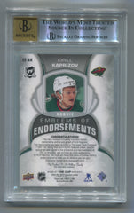 2020-21 The Cup Emblems of Endorsement #EEKK Kirill Kaprizov #13/15 BGS 9 (Auto Grade 10) | Eastridge Sports Cards