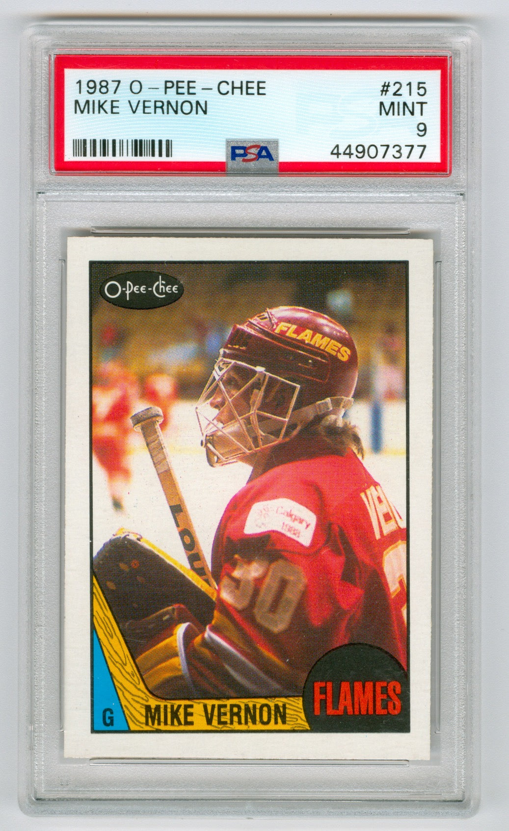 1987-88 O-Pee-Chee #215 Mike Vernon PSA 9 (Rookie) | Eastridge Sports Cards