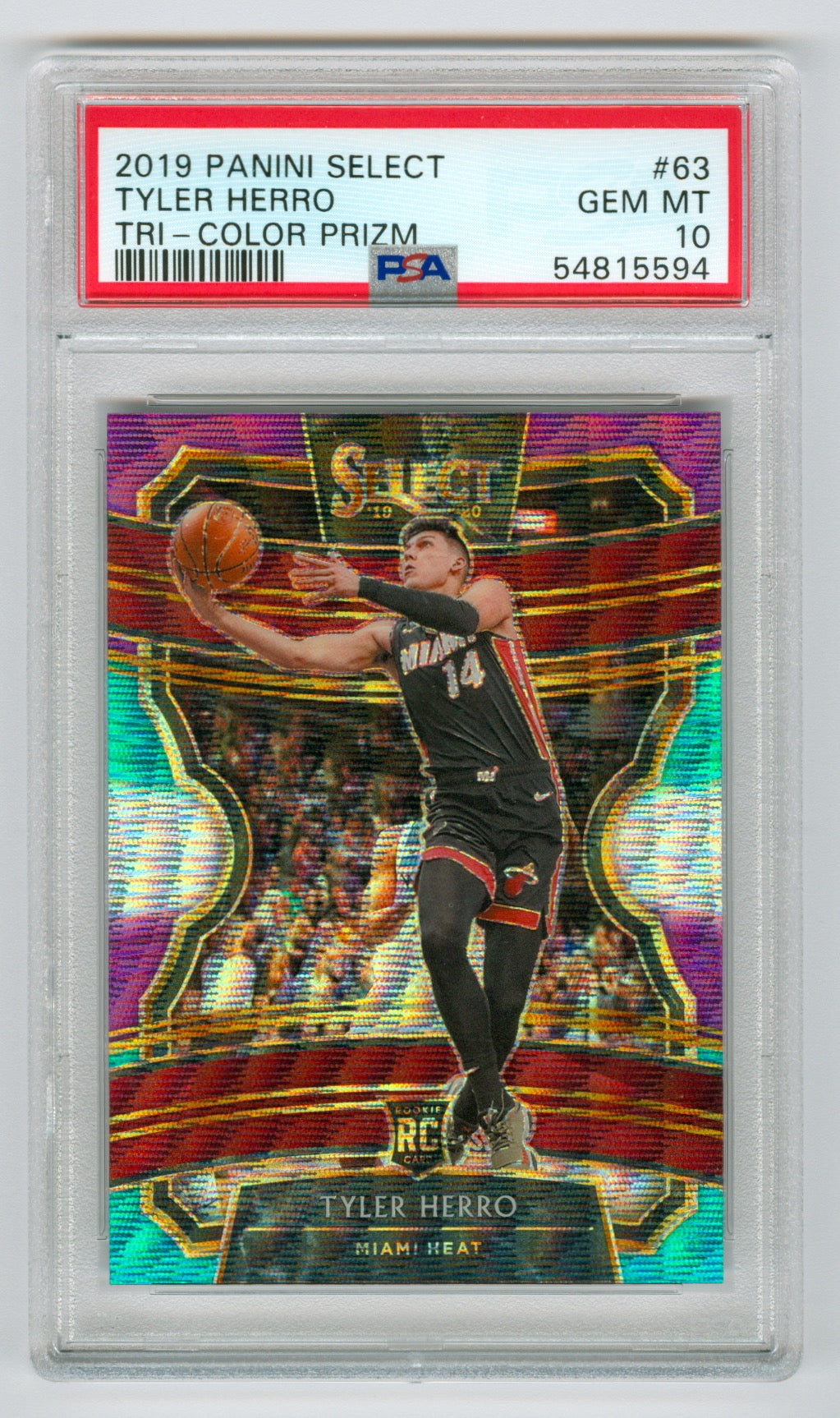 2019-20 Select Prizms Tri-Color #63 Tyler Herro PSA 10 (Rookie) | Eastridge Sports Cards