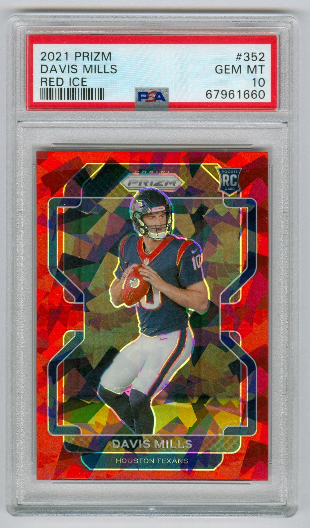 2021 Panini Prizm Prizms Red Ice #352 Davis Mills PSA 10 (Rookie) | Eastridge Sports Cards