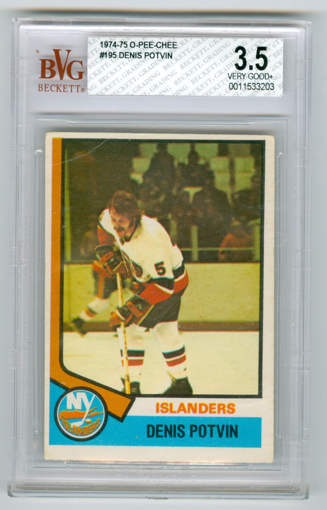 1974-75 O-Pee-Chee #195 Denis Potvin BGS 3.5 (Rookie) | Eastridge Sports Cards