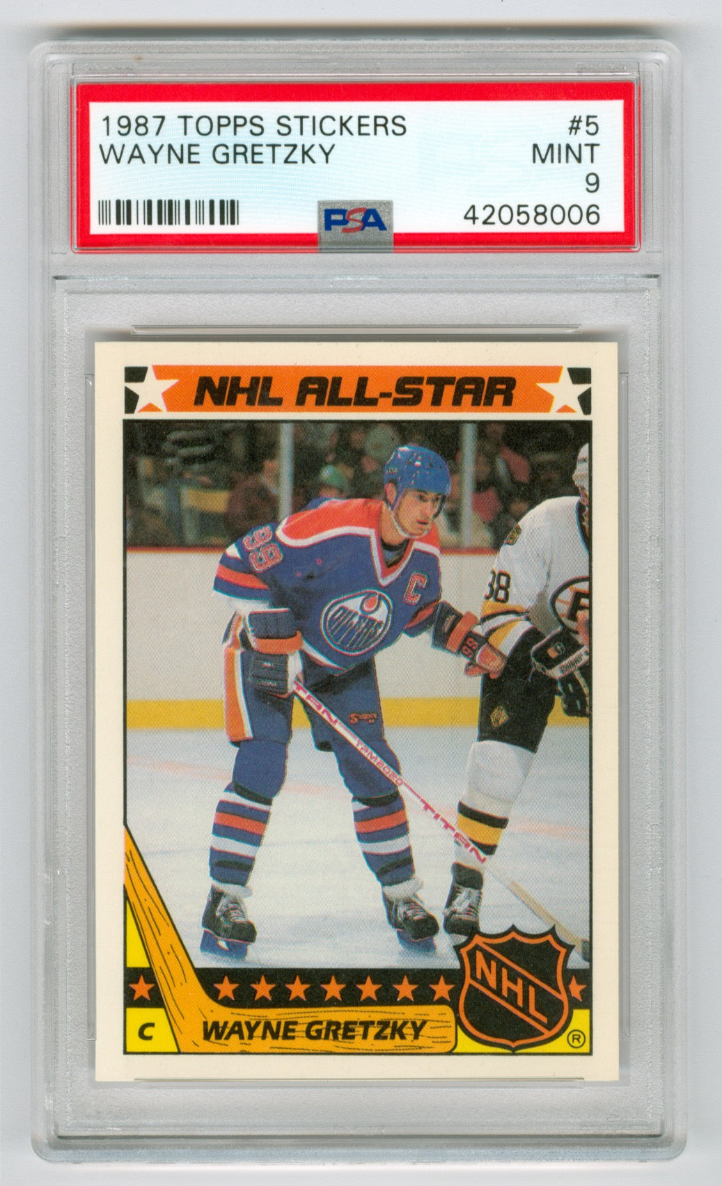 1987-88 Topps Stickers #5 Wayne Gretzky PSA 9 | Eastridge Sports Cards