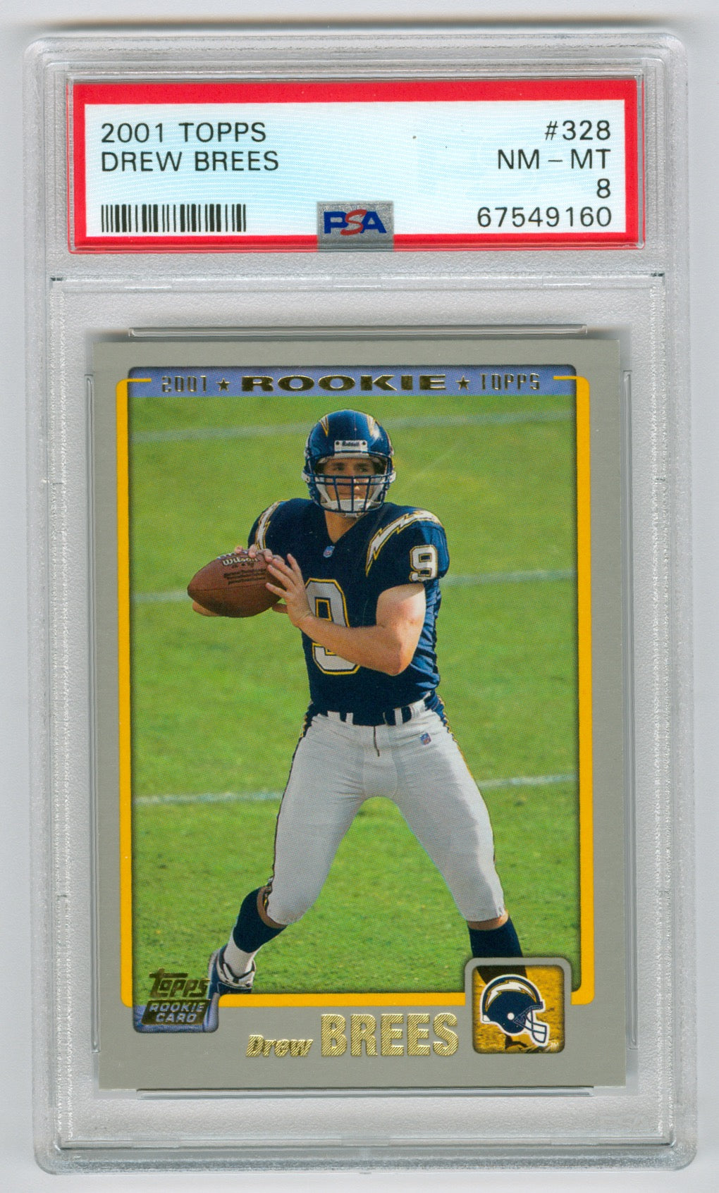 2001 Topps #328 Drew Brees PSA 8 (Rookie) | Eastridge Sports Cards