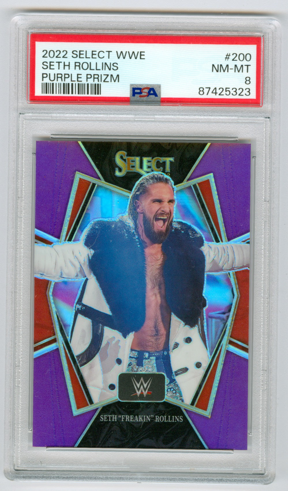 2022 Select WWE Prizms Purple #200 Seth "Freakin" Rollins #38/75 PSA 8 | Eastridge Sports Cards