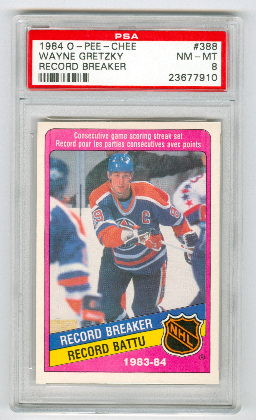 1984-85 O-Pee-Chee #388 Wayne Gretzky PSA 9 | Eastridge Sports Cards