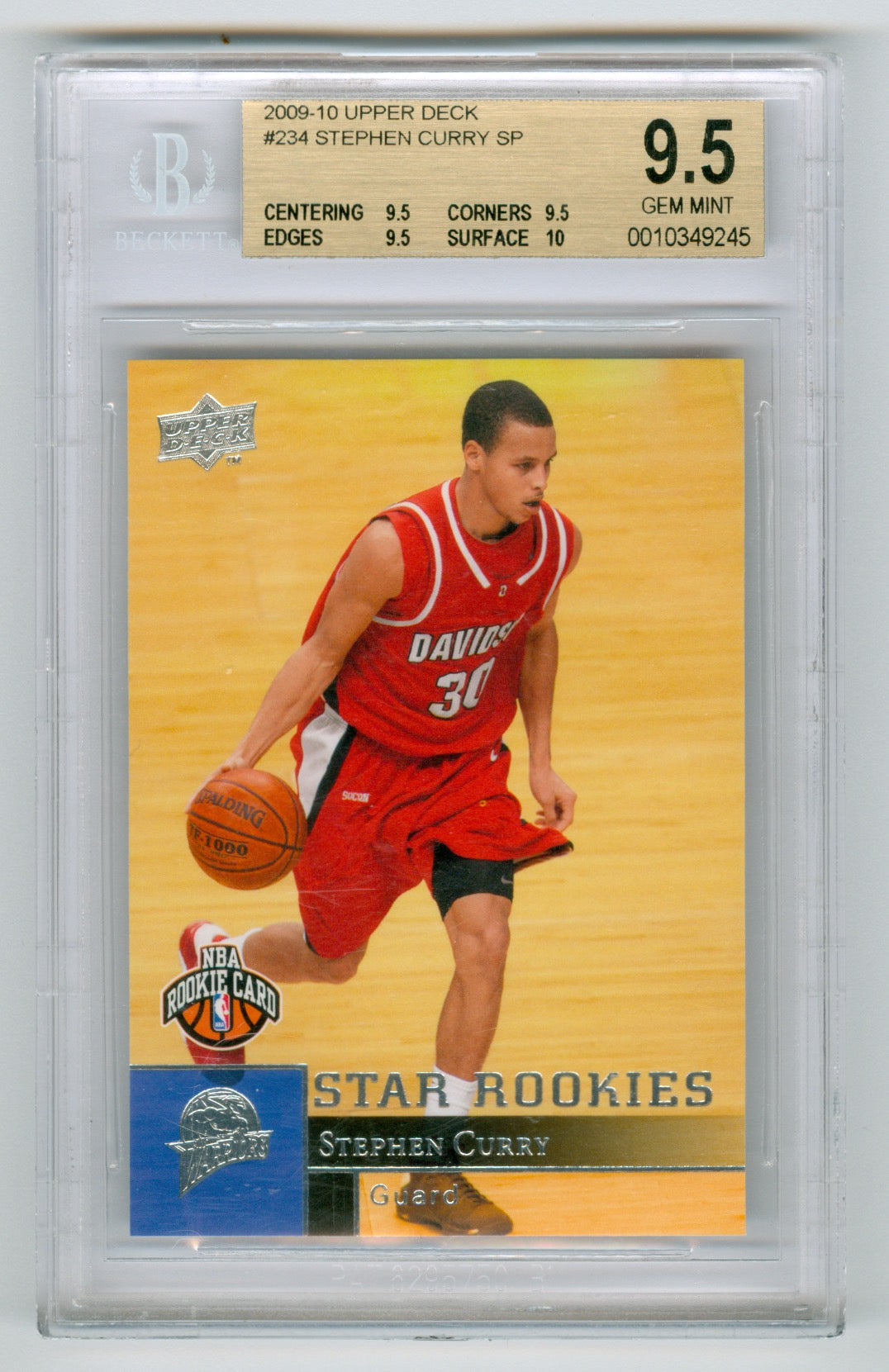 2009-10 Upper Deck #234 Stephen Curry SP BGS 9.5 (Rookie) | Eastridge Sports Cards