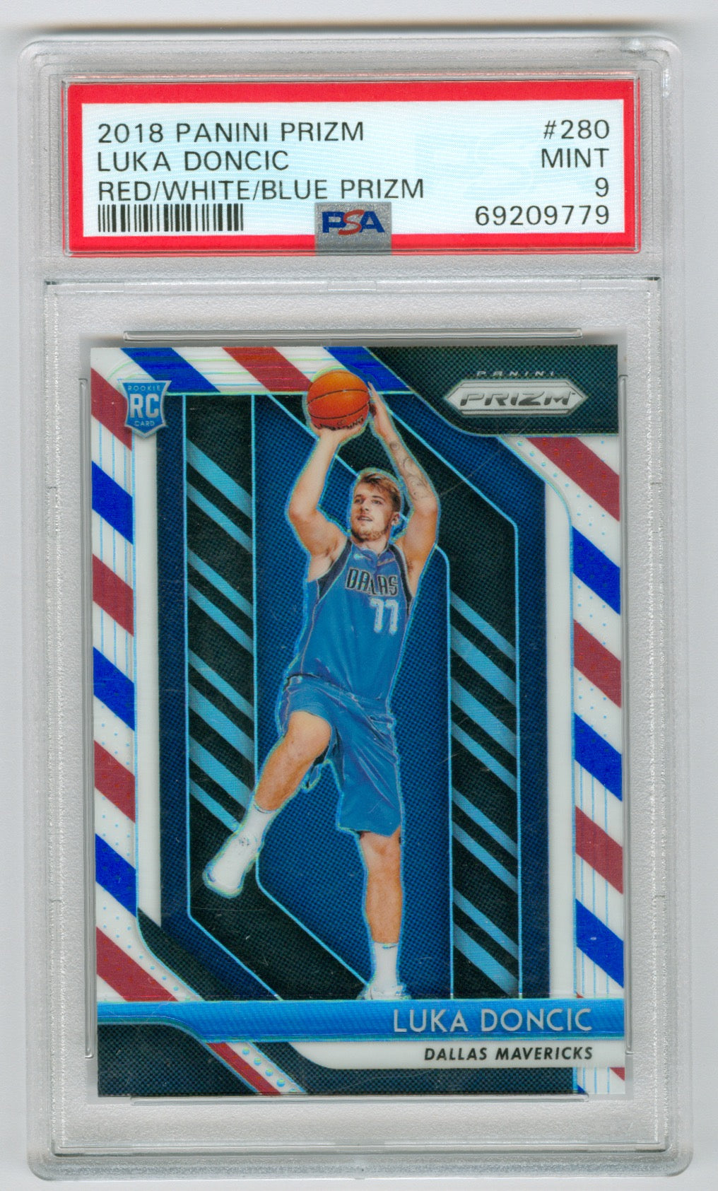 2018-19 Panini Prizm Prizms Red White and Blue #280 Luka Doncic PSA 9 (Rookie) | Eastridge Sports Cards