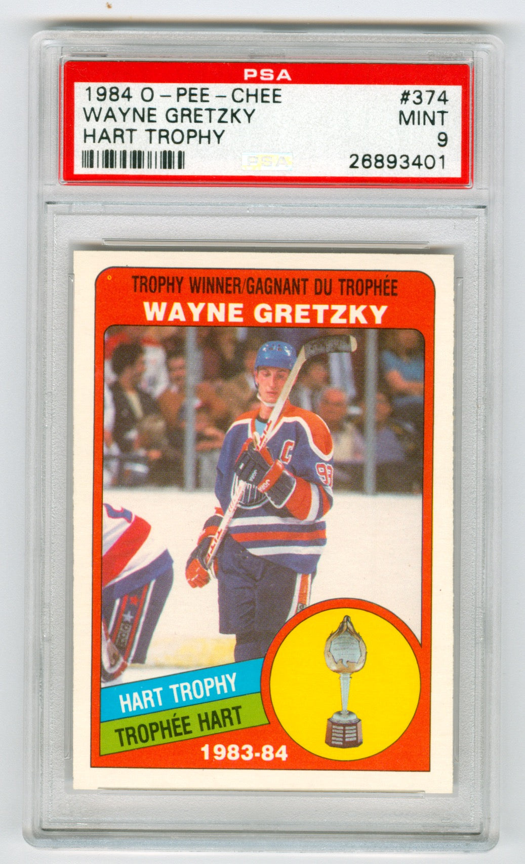 1984-85 O-Pee-Chee #374 Wayne Gretzky PSA 9 | Eastridge Sports Cards