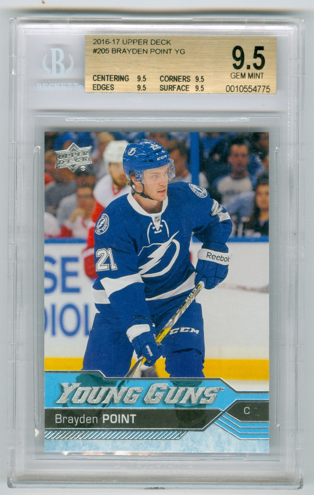 2016-17 Upper Deck #205 Brayden Point BGS 9.5 (Rookie) | Eastridge Sports Cards