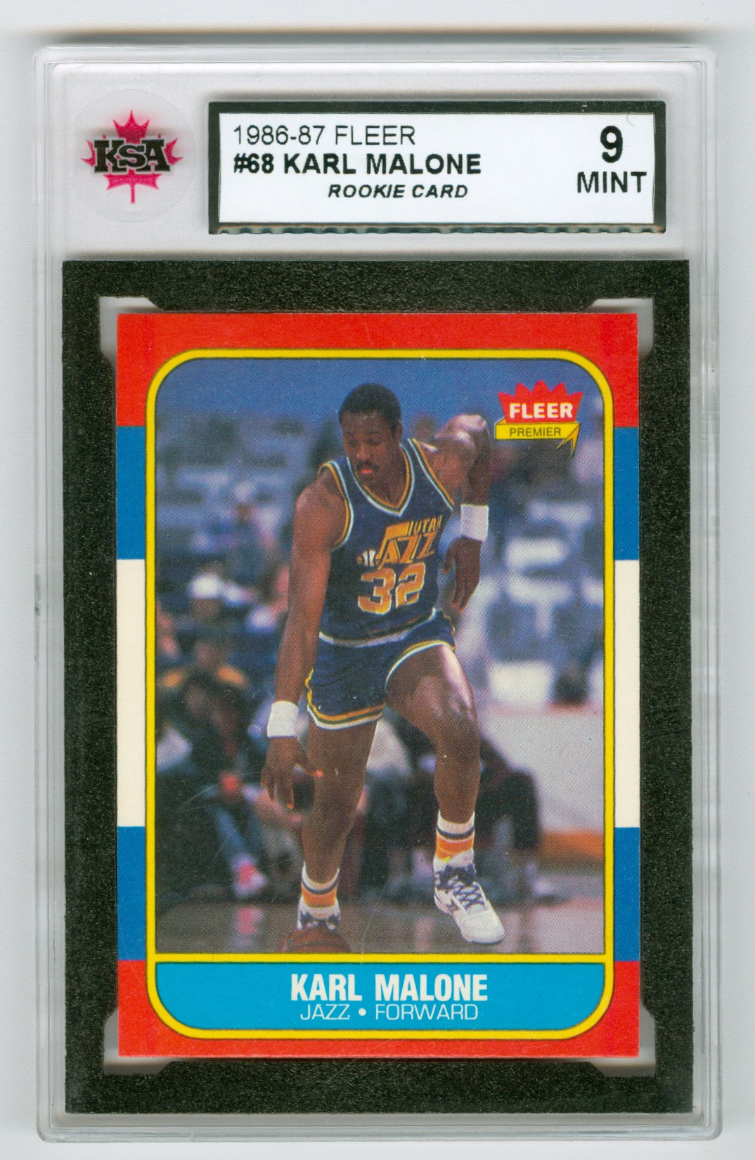 1986-87 Fleer #68 Karl Malone KSA 9 (Rookie) | Eastridge Sports Cards