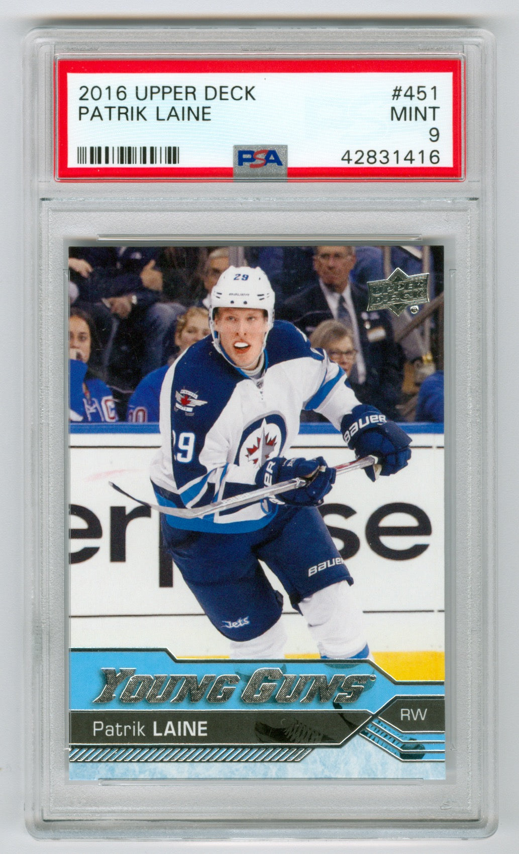 2016-17 Upper Deck #451 Patrik Laine PSA 9 (Rookie) | Eastridge Sports Cards