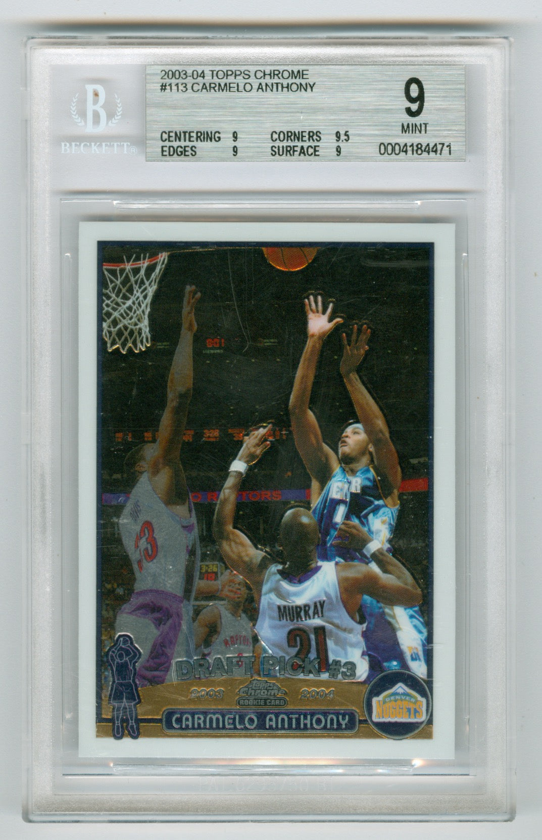 2003-04 Topps Chrome #113 Carmelo Anthony BGS 9 (Rookie) | Eastridge Sports Cards