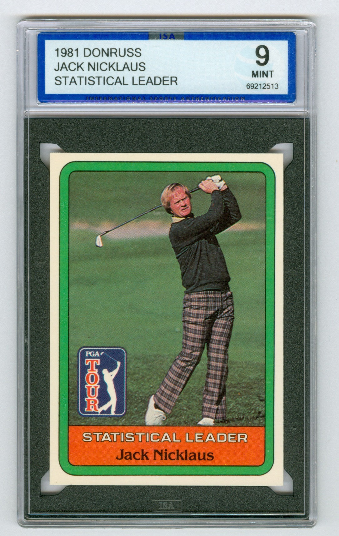 1981 Donruss Statistical Leader Jack Nicklaus ISA 9 | Eastridge Sports Cards