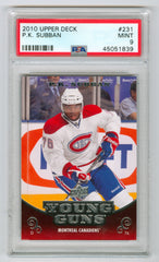 2010-11 Upper Deck #231 P.K. Subban PSA 9 (Rookie) | Eastridge Sports Cards