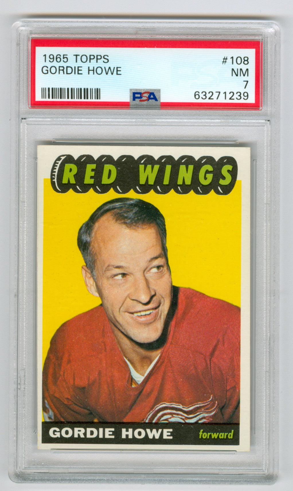 1965-66 Topps #108 Gordie Howe PSA 7 | Eastridge Sports Cards