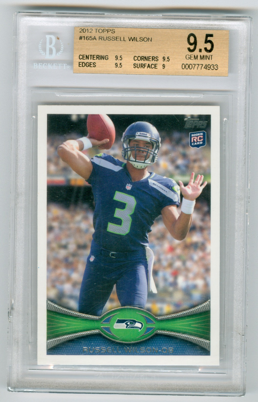 2012 Topps #165 Russell Wilson (Crowd in Background) BGS 9.5 (Rookie) | Eastridge Sports Cards