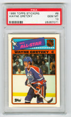 1988-89 Topps Stickers #8 Wayne Gretzky PSA 10 | Eastridge Sports Cards