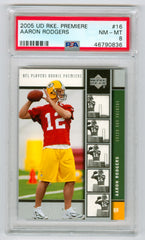 2005 Upper Deck Rookie Premiere #16 Aaron Rodgers PSA 8 (Rookie) | Eastridge Sports Cards