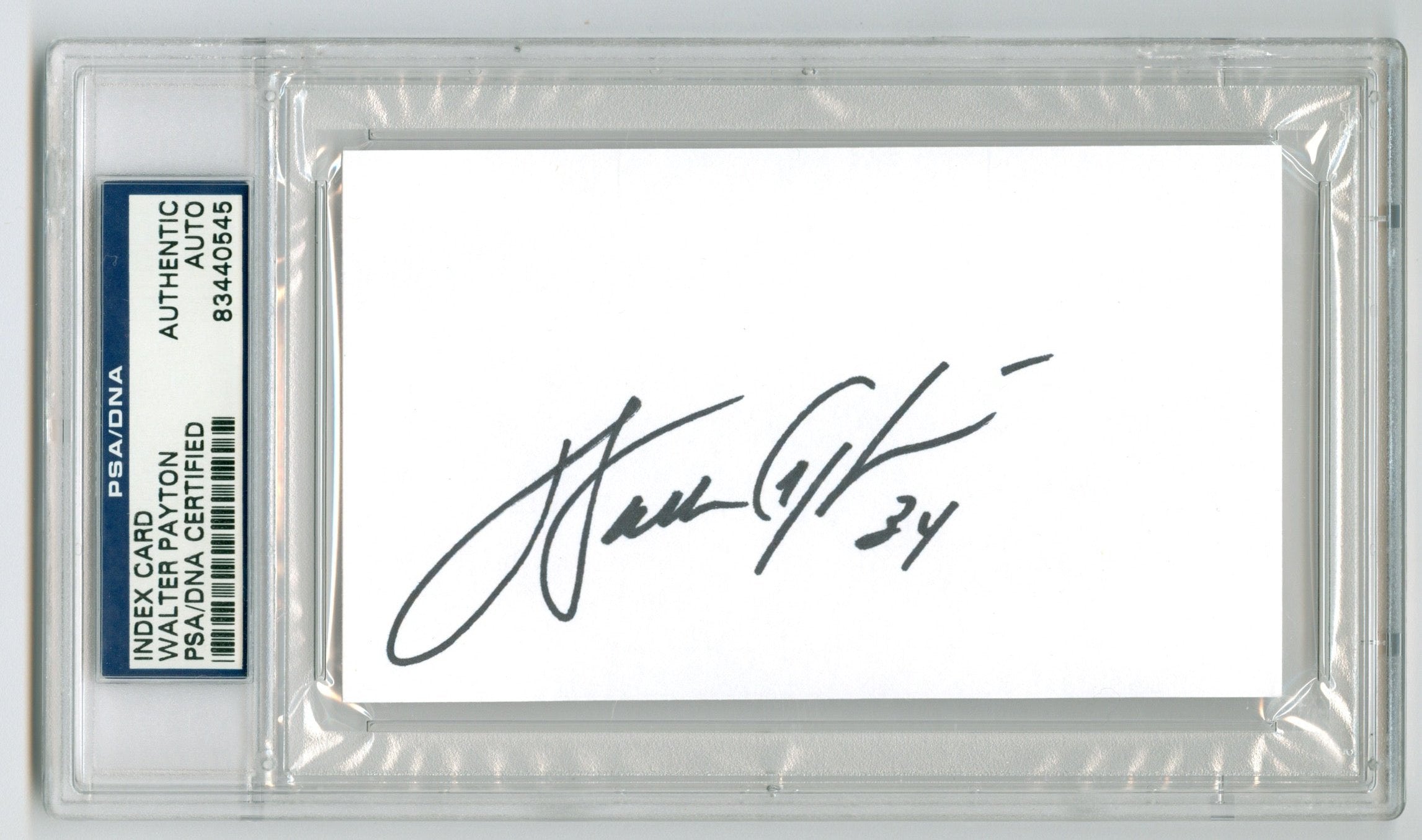 Walter Payton Signed Index Card PSA/DNA Certified | Eastridge Sports Cards