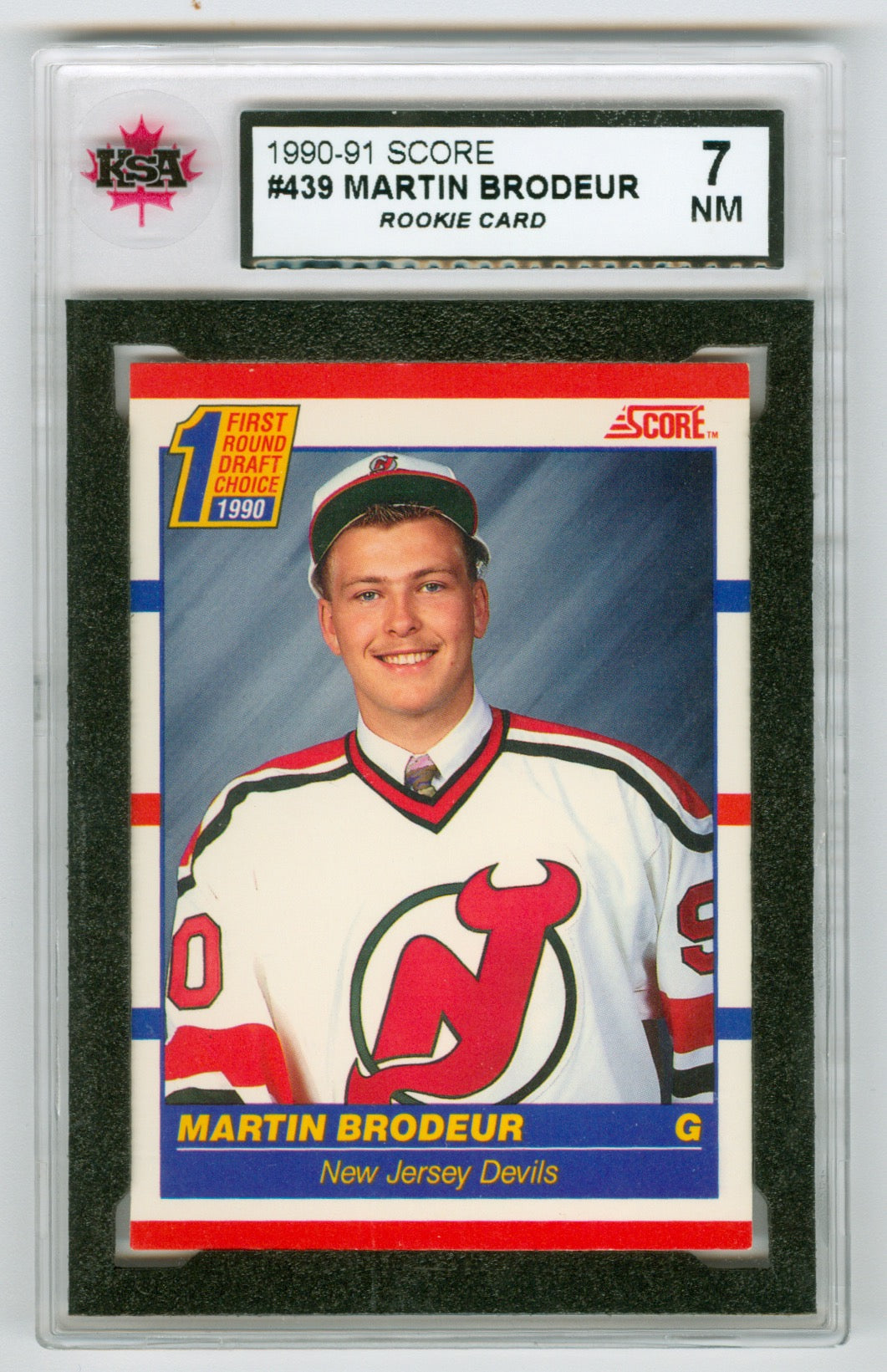 1990-91 Score (Canadian) #439 Martin Brodeur KSA 7 (Rookie) | Eastridge Sports Cards