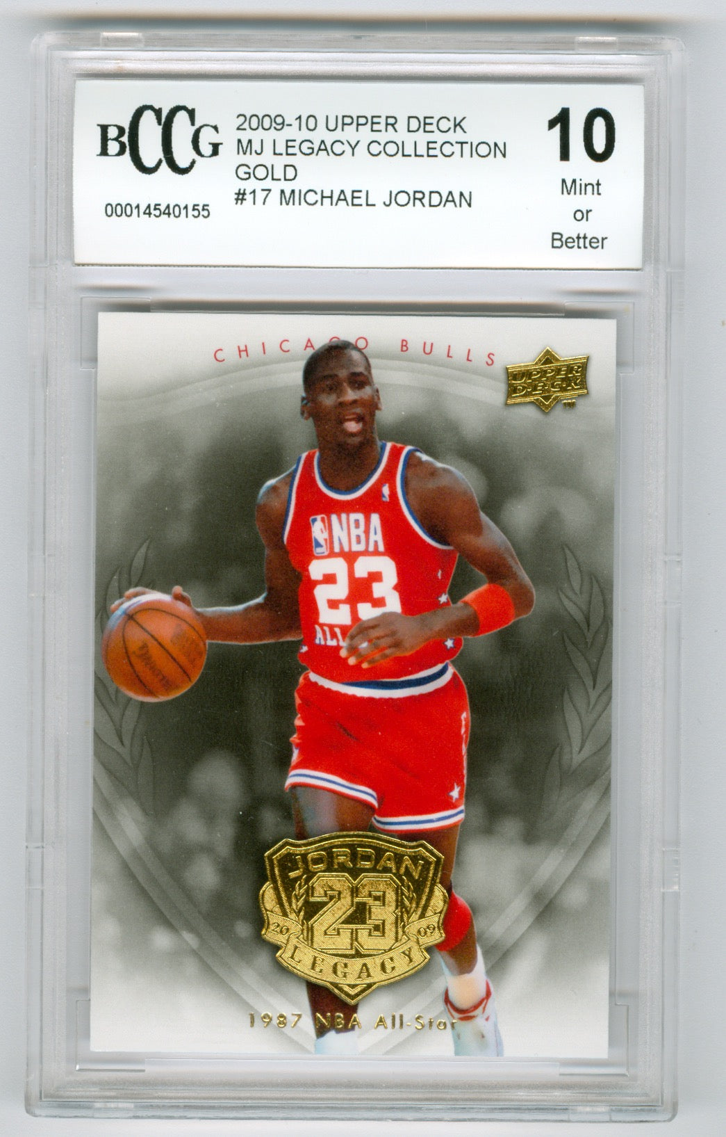 2009-10 Upper Deck Michael Jordan Legacy Collection Gold #17 Michael Jordan BCCG 10 | Eastridge Sports Cards