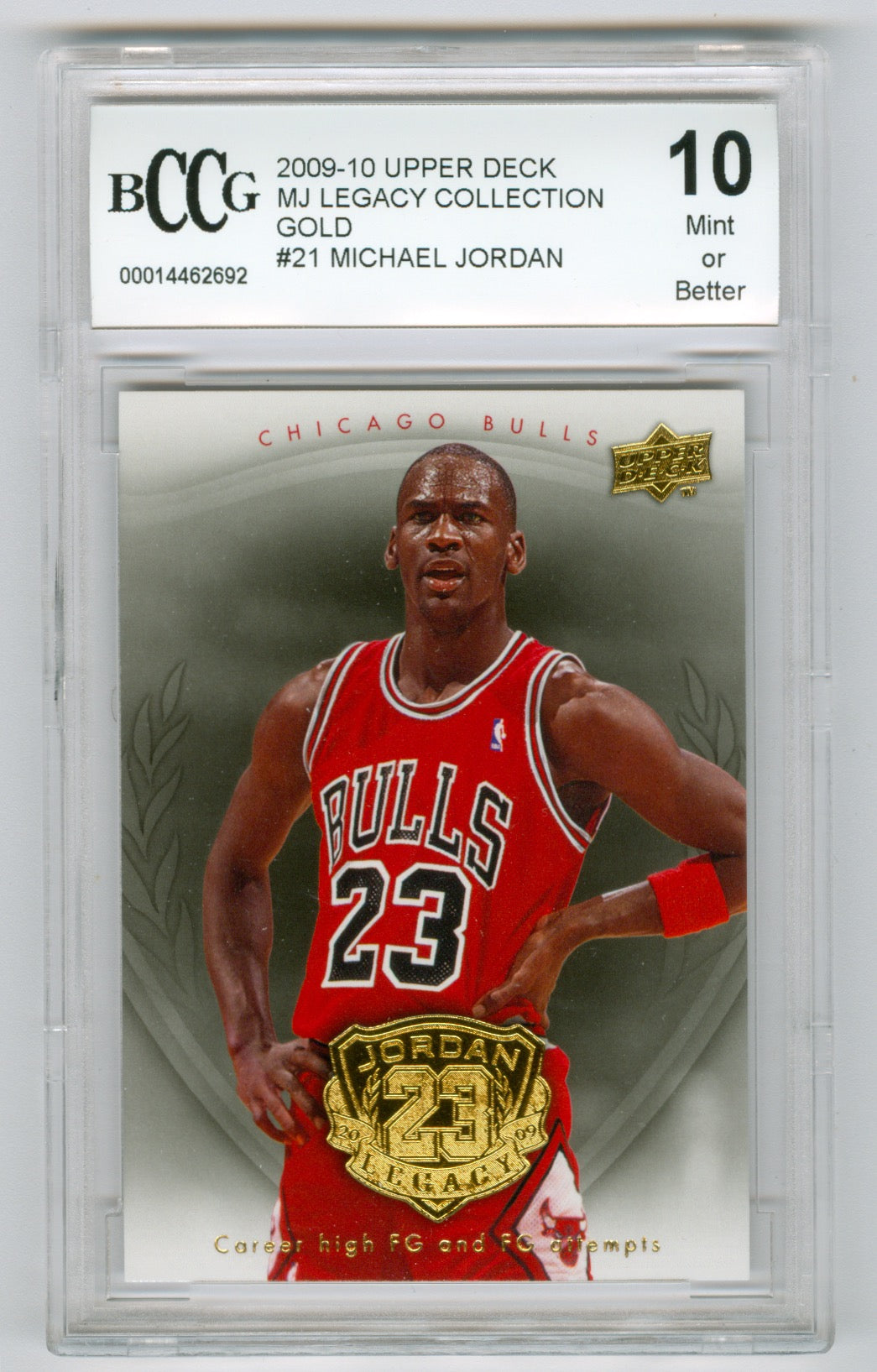 2009-10 Upper Deck Michael Jordan Legacy Collection Gold #21 Michael Jordan BCCG 10 | Eastridge Sports Cards