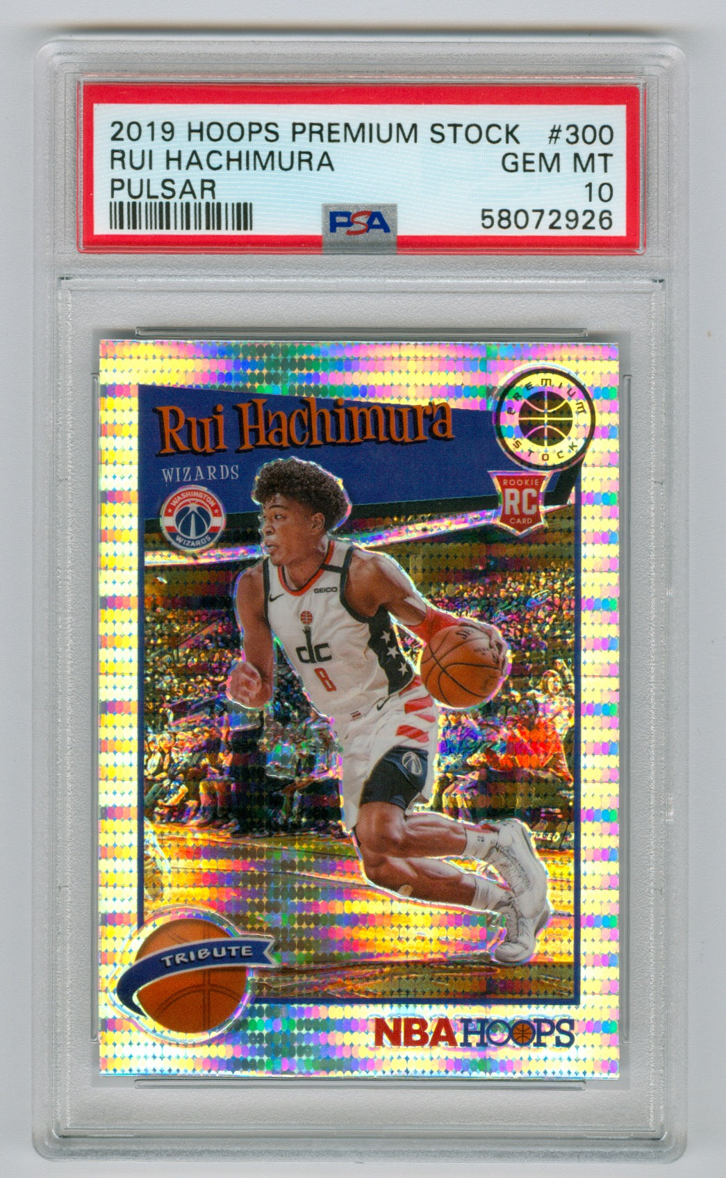 2019-20 Hoops Premium Stock Prizms Pulsar #300 Rui Hachimura PSA 10 (Rookie) | Eastridge Sports Cards