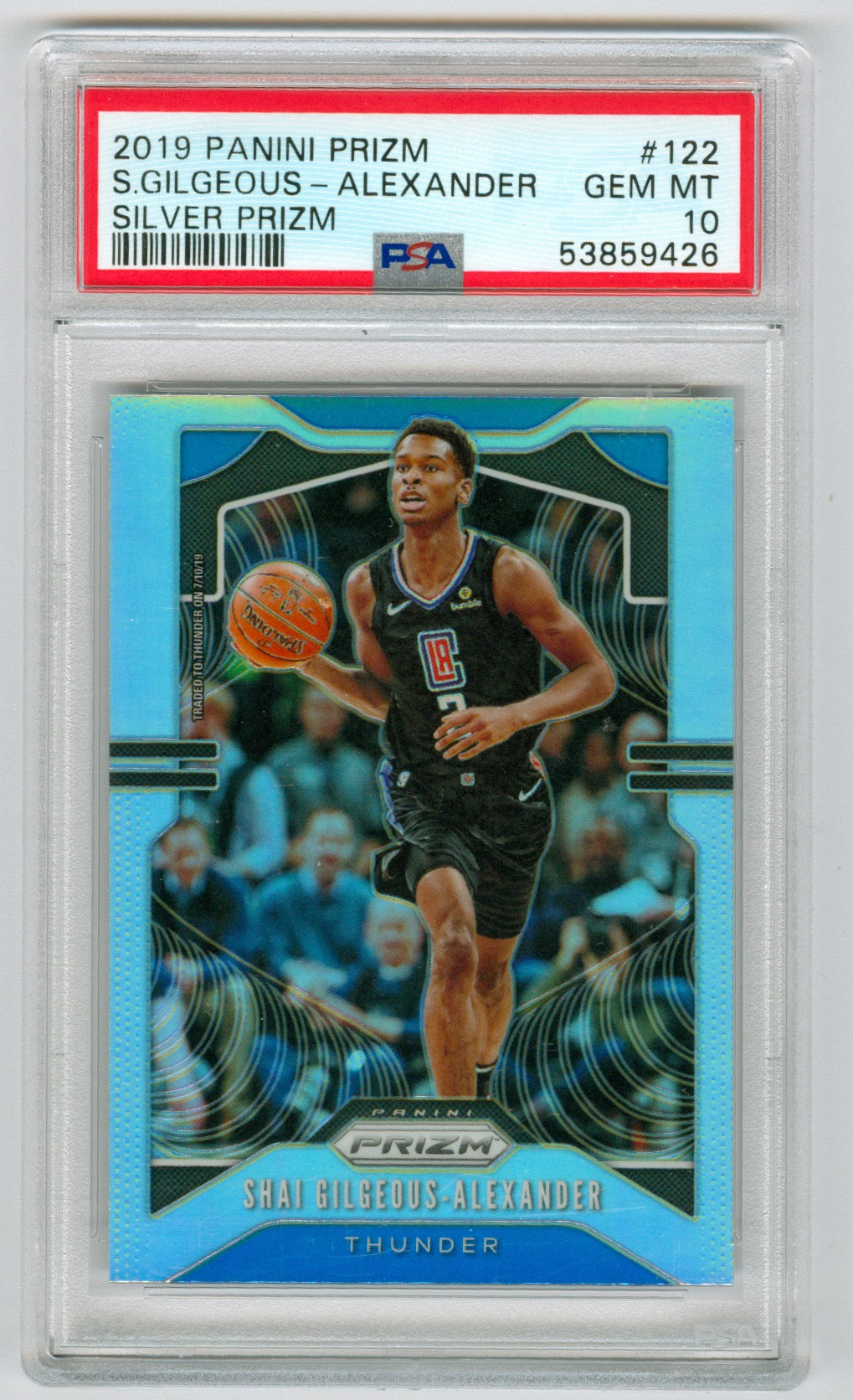 2019-20 Panini Prizm Silver #122 Shai Gilgeous-Alexander PSA 10 | Eastridge Sports Cards