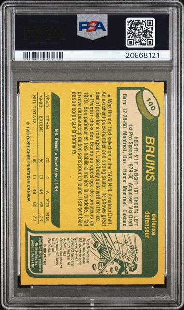 1980-81 O-Pee-Chee #140 Ray Bourque PSA 9 (Rookie) | Eastridge Sports Cards