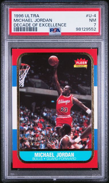 1996-97 Ultra Decade of Excellence #U-4 Michael Jordan PSA 7 | Eastridge Sports Cards